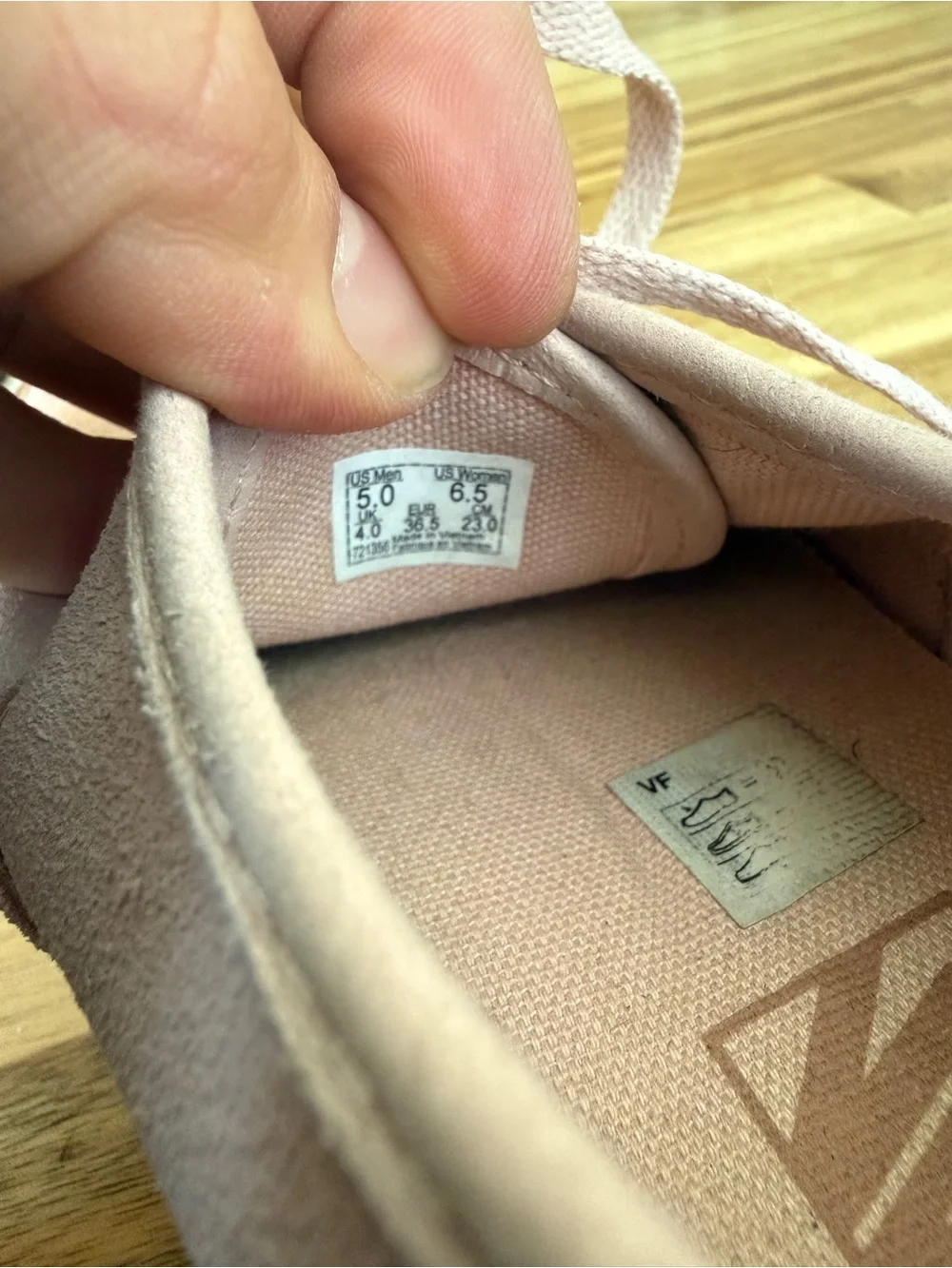 Vans Women’s Pink Suede Lace-Up Sneakers